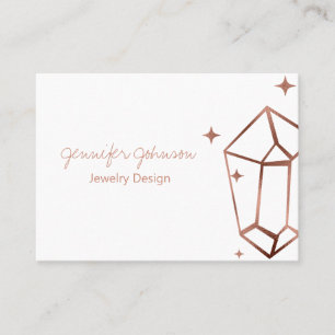 Geometrische Rose Gold Folie Visitenkarte