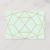 Geometrische Rose Gold-Hochzeitstippkarte Begleitkarte (Rückseite)