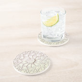 Geometrische Rose Gold LIEBE Herzmuster Getränkeuntersetzer (Seite)