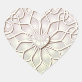 Geometrische Rose Gold LIEBE Herzmuster Herz-Aufkleber