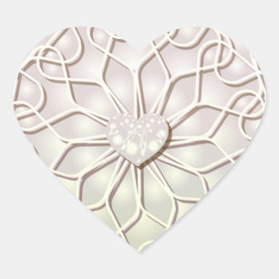 Geometrische Rose Gold LIEBE Herzmuster Herz-Aufkleber