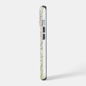 Geometrische Rose Gold LIEBE Herzmuster iPhone 15 Hülle (Linke Seite)