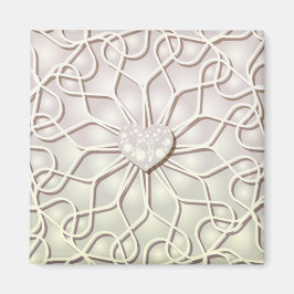 Geometrische Rose Gold LIEBE Herzmuster Magnet