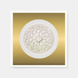 Geometrische Rose Gold LIEBE Herzmuster Serviette