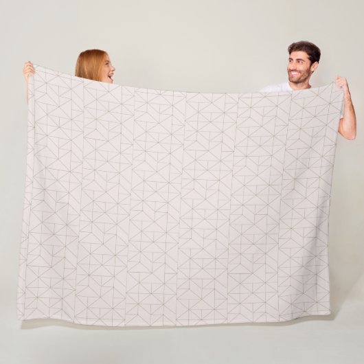 Geometrische Rose Gold Muster Fleece Blanket (Beispiel)