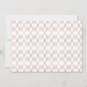 Geometrische Rose Gold Save the Date handschriftli (Rückseite)