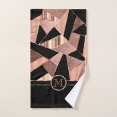Geometrische Rose Gold und Schwarz Badhandtuch Set (Handtuch)