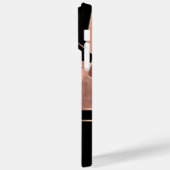 Geometrische Rose Gold und Schwarz Case-Mate iPhone Hülle (Rückseite / Links)