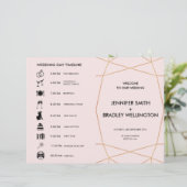 Geometrische Rose Goldfaltenzeitlinie (Stehend Vorderseite)