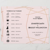 Geometrische Rose Goldfaltenzeitlinie (Vorne/Hinten)