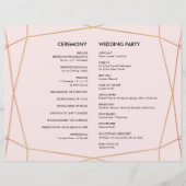 Geometrische Rose Goldfaltenzeitlinie (Rückseite)