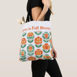 Geometrische Rose Liebe - Liebe in voller Blüte Tasche