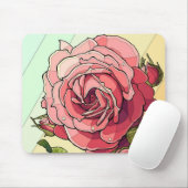 Geometrische Rose Mousepad (Mit Mouse)