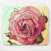 Geometrische Rose Mousepad (Vorne)