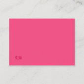 Geometrische Rose Red Wedding Card Begleitkarte (Rückseite)