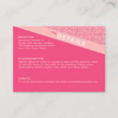 Geometrische Rose Red Wedding Card Begleitkarte (Vorderseite)