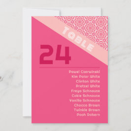 Geometrische Rose Red Wedding Chart Card Card Einladung