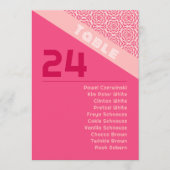 Geometrische Rose Red Wedding Chart Card Card Einladung (Vorderseite)