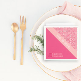 Geometrische Rose Red Wedding Napkins Serviette