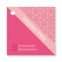 Geometrische Rose Red Wedding Square Gefälligkeits