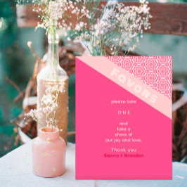 Geometrische Rose Rote Gastgeschenke Hochzeiten Sockelschild