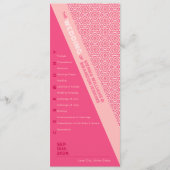 Geometrische Rose - Rotes Hochzeitsprogramm Programm (Vorderseite)