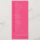 Geometrische Rose - Rotes Hochzeitsprogramm Programm (Rückseite)