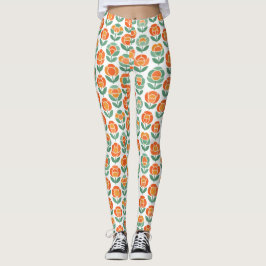 Geometrische Rosenliebe Leggings