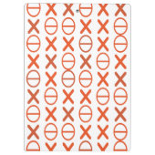 Geometrische rote Code-Schwarz-Streifen auf Klemmbrett (Rückseite)