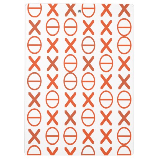 Geometrische rote Code-Schwarz-Streifen auf Klemmbrett (Rückseite)