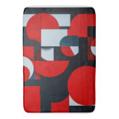 Geometrische rote Formen Badematte (Vorderseite Vertikal)