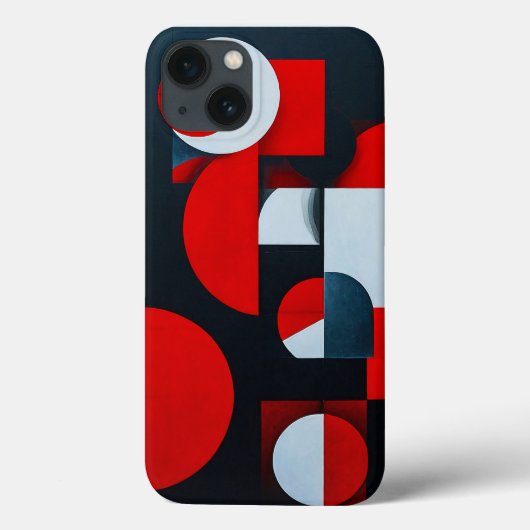 Geometrische rote Formen Case-Mate iPhone Hülle (Rückseite)