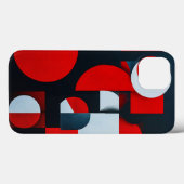 Geometrische rote Formen Case-Mate iPhone Hülle (Rückseite (Horizontal))