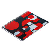 Geometrische rote Formen Notizblock (Linke Seite)