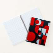 Geometrische rote Formen Notizblock (Innenseite)
