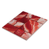 Geometrische rote Marmorkunst Fliese (Seite)