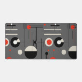 Geometrische, rote, schwarze Bauhausgeometrien Schreibtischunterlage (Vorderseite)