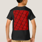 Geometrische rote schwarze Linien T-Shirt (Rückseite)