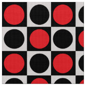 Geometrische rote schwarze Punkte Stoff (Nahaufnahme)