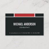 Geometrische, rote und Berufliche Visitenkarte (Vorderseite)