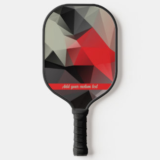 Geometrische rote und schwarze Textur personalisie Pickleball Schläger