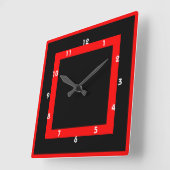 geometrische, rote und schwarze Uhr (Winkel)