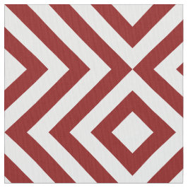 Geometrische rote und weiße Zickzacke und Stoff