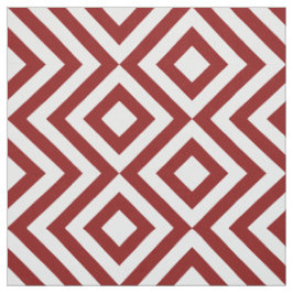 Geometrische rote und weiße Zickzacke und Stoff