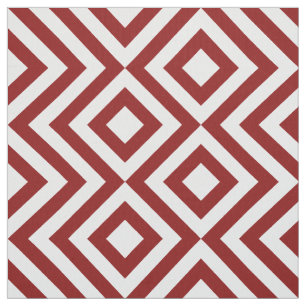 Geometrische rote und weiße Zickzacke und Stoff