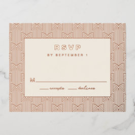Geometrische RSVP-Karte Folie Einladungspostkarte