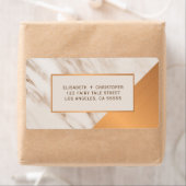 geometrische Rücksendeadresse aus Marmor (Insitu)