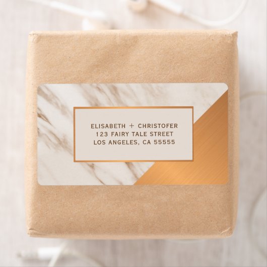 geometrische Rücksendeadresse aus Marmor (Insitu)