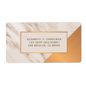 geometrische Rücksendeadresse aus Marmor (Vorne)