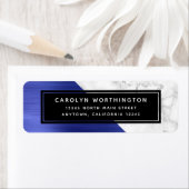 Geometrische Rücksendeadresse des modernen Blue Fo (Insitu)